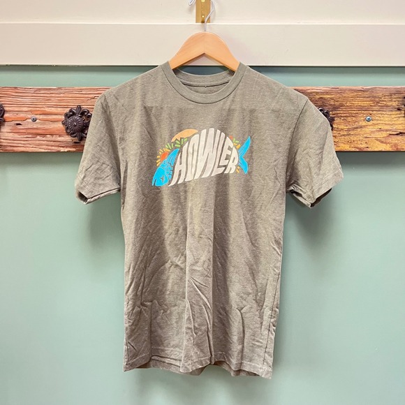 Howler Brothers Other - Howler Brothers Mens Graphic T-Shirt Small Heather Olive Green Fish Logo Tee